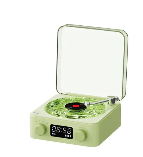 Retro Turntable Speaker Wireless Bluetooth 5.0 Vinyl Record Player with RGB Projection Lamp Effect